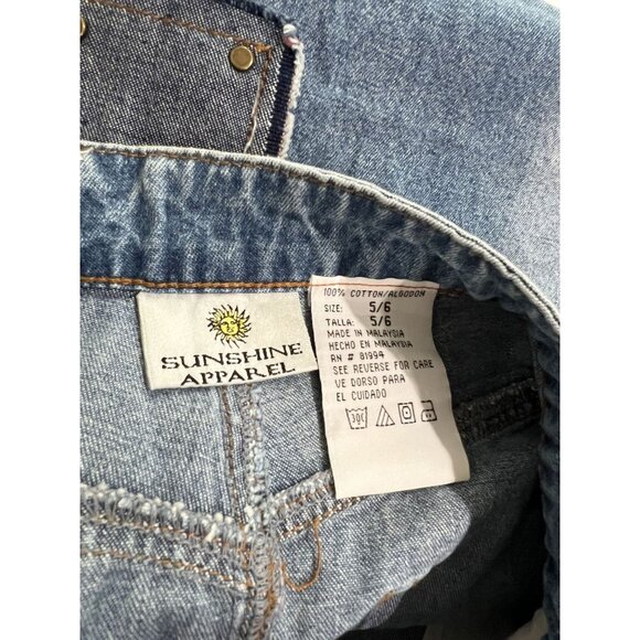 Sunshine Apparel Patchwork Midi Denim Skirt in Blue - Picture 3 of 3